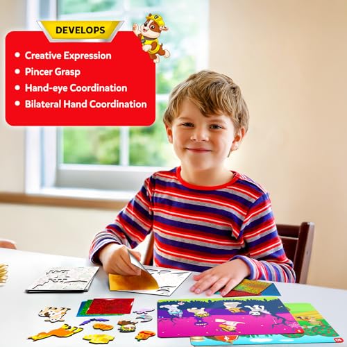 Skillmatics Foil Fun Christmas Ornaments, Mess Free Art Craft Kit for Kids Ages 4-9 S207