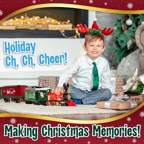 Christmas Train Set with Lights, Music, Sounds and Steam for Kids Ages 3+ E3791