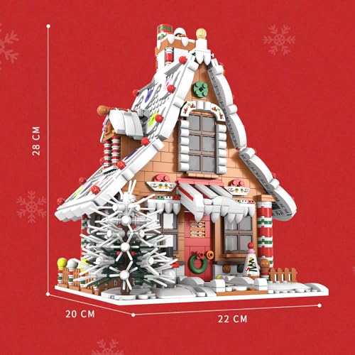 Christmas Gingerbread House Ornaments Building Set with LED Light for Kids & Adults A245664