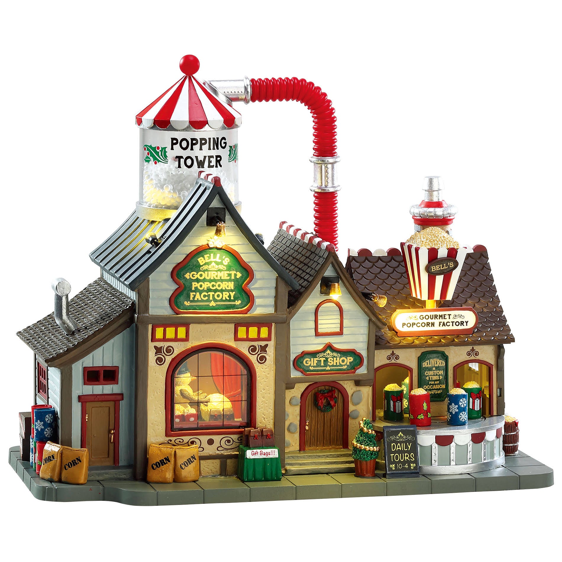 Lemax Bell&s Gourmet Popcorn Factory Village Building - Megean