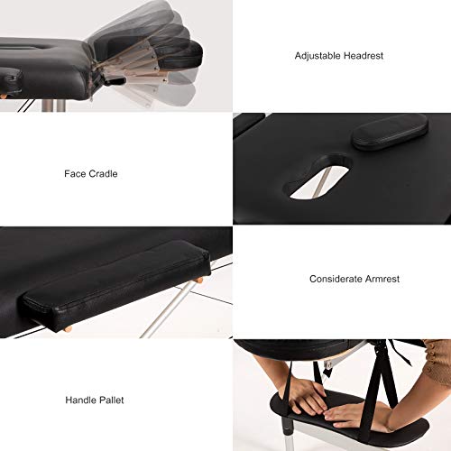 Giantex 84" Portable Massage Table with Face Cradle & Carry Case K306363