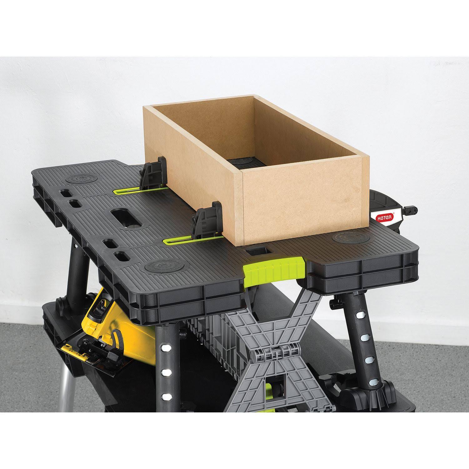 Keter Compact Work Table Portable Folding Garage Workbench I5230