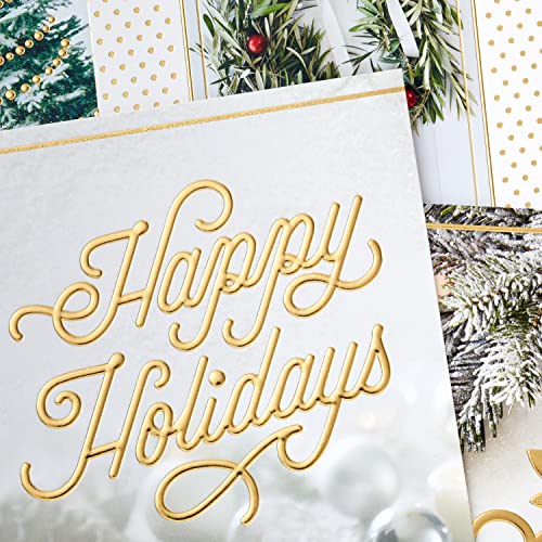 Hallmark Boxed Christmas Cards, White and Gold (40 Cards with Envelopes) G421919
