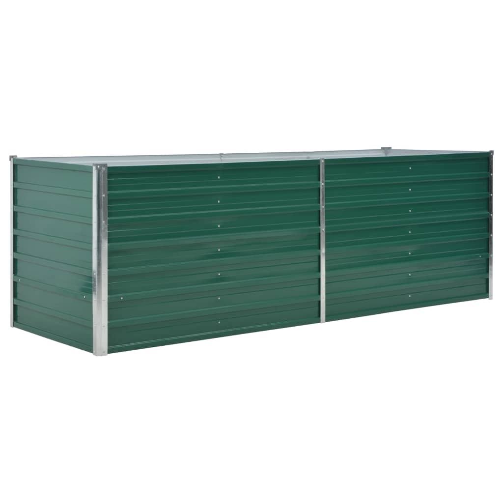 vidaXL Galvanized Steel Raised Garden Bed Gray Q677