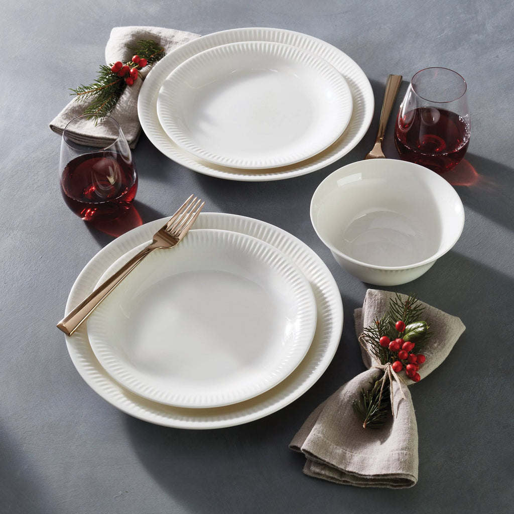 Lenox Profile 12 Piece Dinnerware Set, White L9338