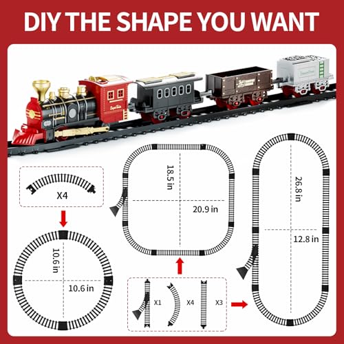 Christmas Train Set with Lights and Sound for Kids Ages 4-8 C174