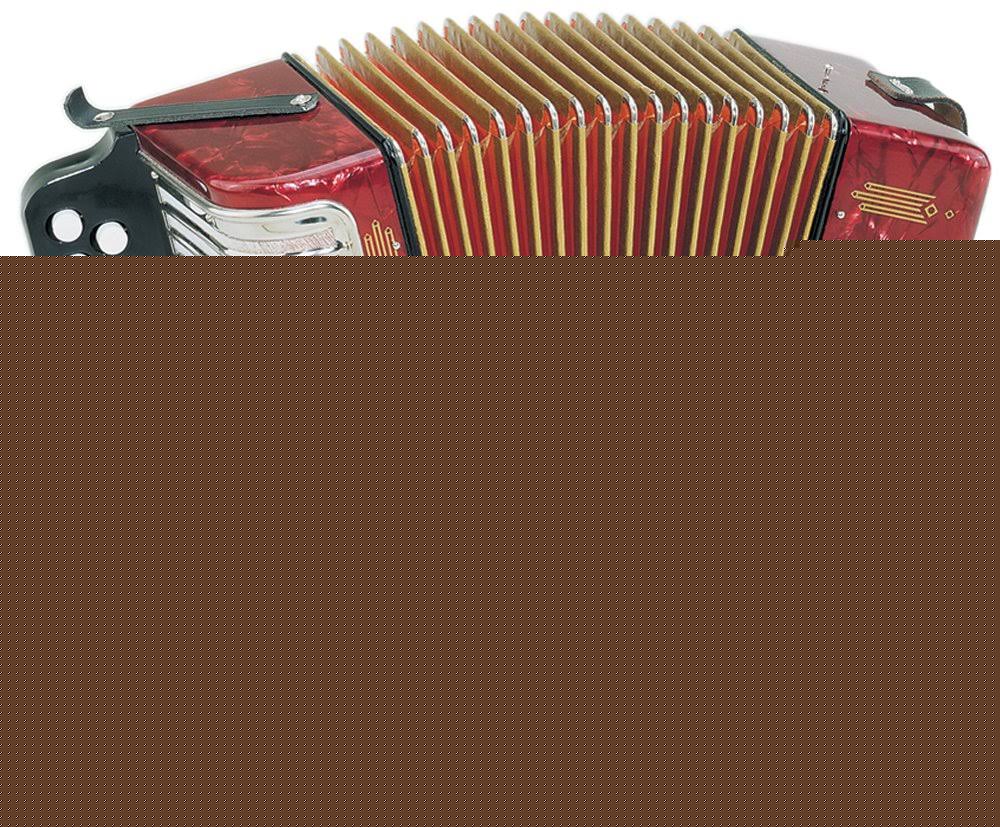 Hohner Diatonic Button Accordion 1600/2 Erica Two-Row Ad, Red