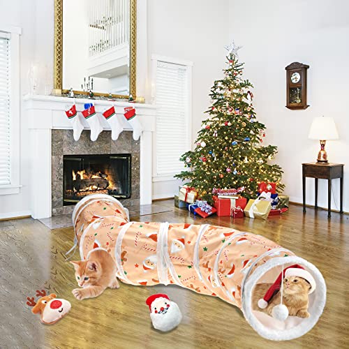 Vehomy 4Pcs Christmas Cat Toys Set with Catnip, Gingerbread Man, Santa Claus S975752