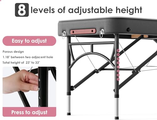 CLORIS 84" Portable Massage Table with Carrying Bag Z191211