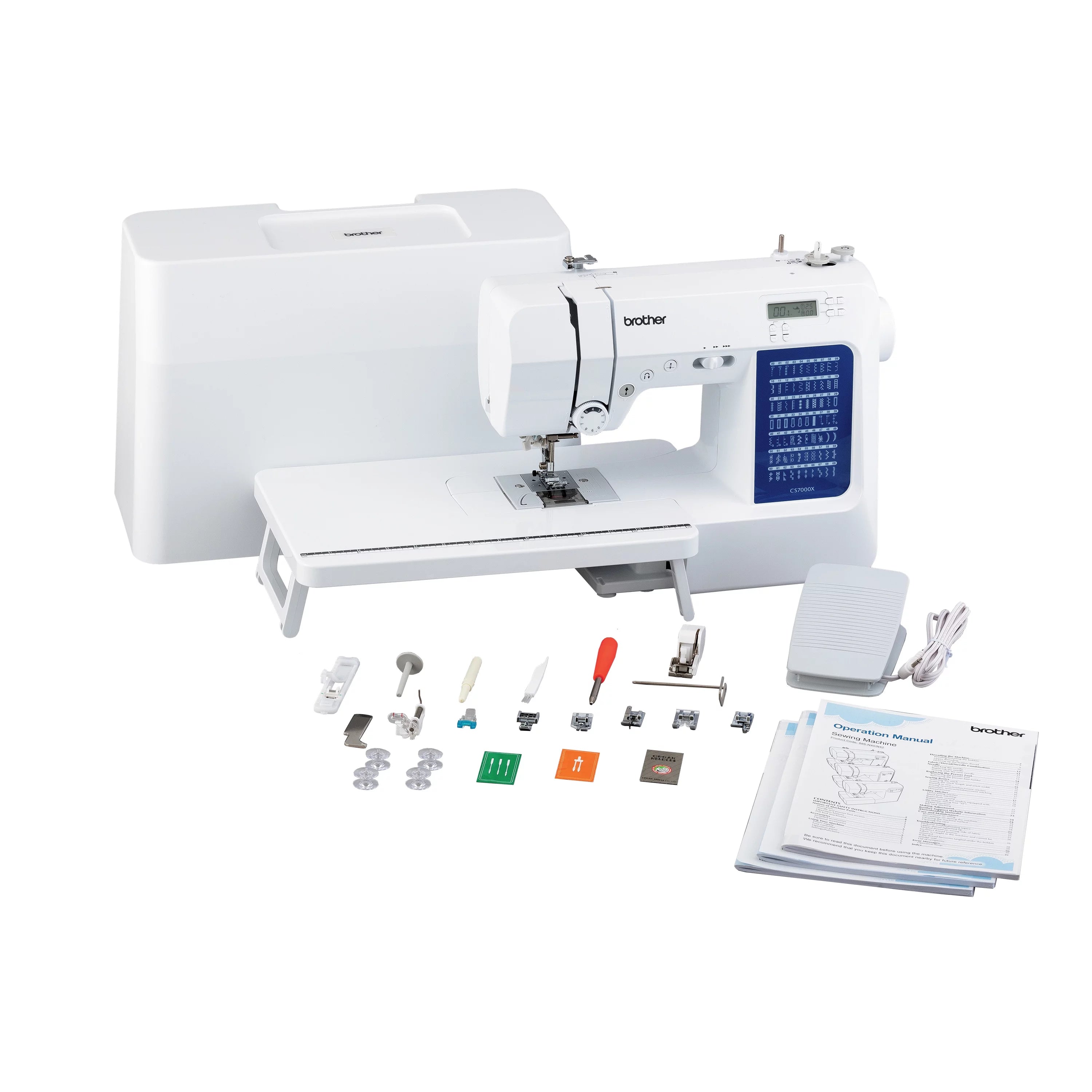 Brother CS7000X Durable Metal Frame Computerized Sewing Machine with Wide Table for Quilting