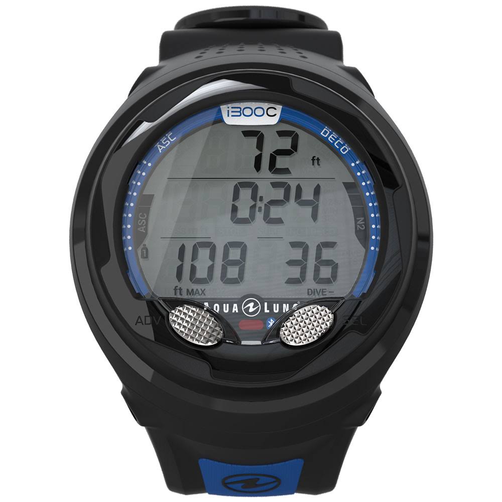 Aqua Lung i300C Dive Wrist COMPUTER, Black / Blue