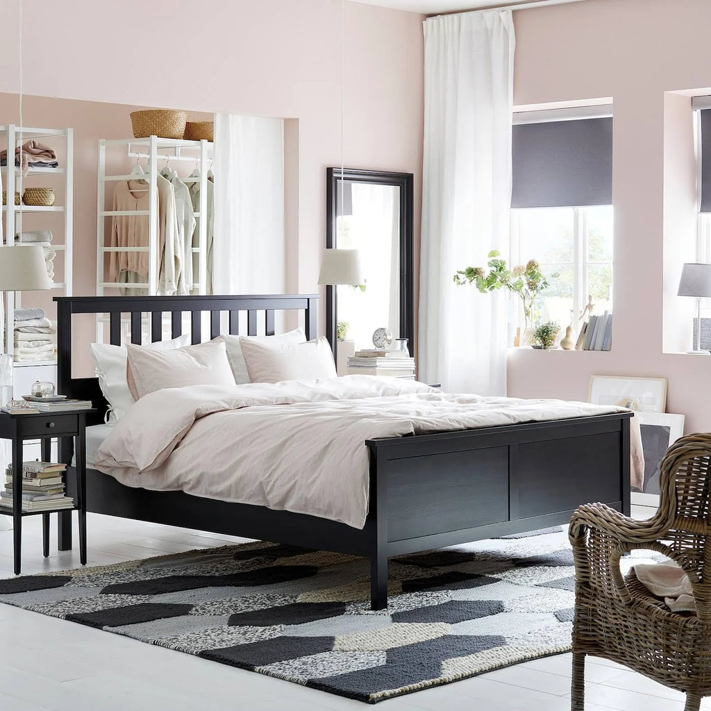 IKEA HEMNES Bed Frame, black-brown, King B48673