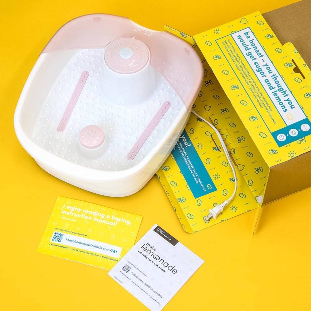 Foot Bath with Heat Maintenance Foot Massager, Pink Y4146