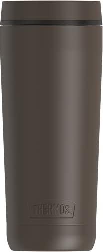 THERMOS ALTA SERIES Stainless Steel Tumbler 18 oz, Matte Steel/Espresso Black U63813