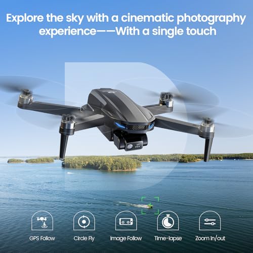 DEERC D65 2 Axis Gimbal GPS Drone with Camera 4K for Adults C48351
