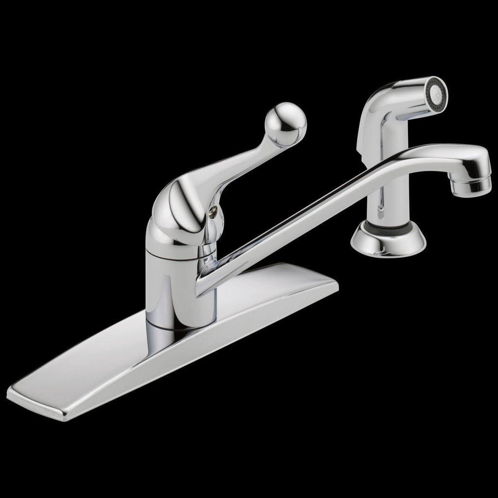 Delta 400LF-WF Single Handle Kitchen Faucet with Spray Chrome A1144