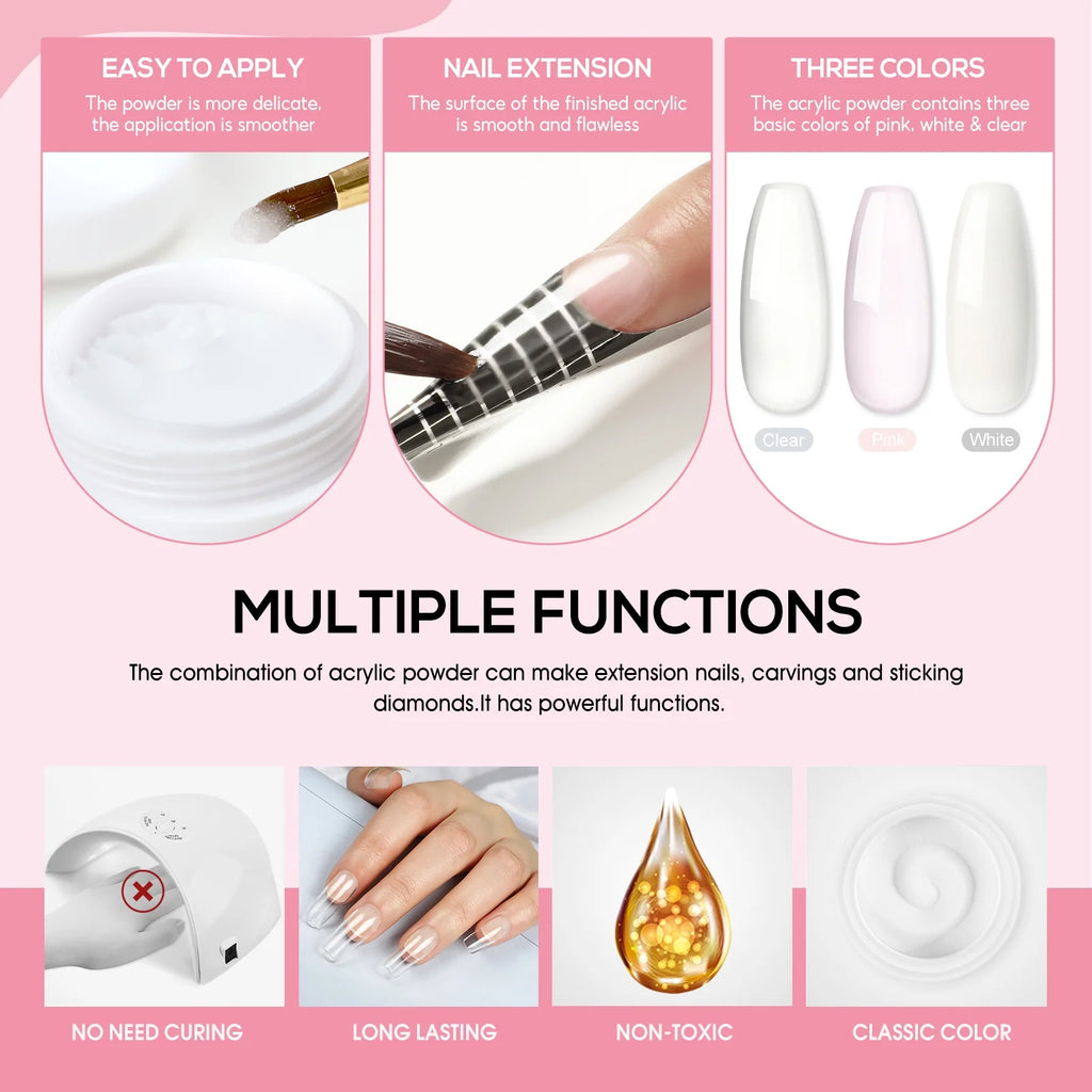 Coscelia Acrylic Nail Kit with UV Light and Nail Drill O96265