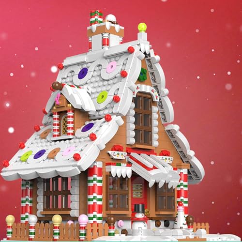 Christmas Gingerbread House Ornaments Building Set with LED Light for Kids & Adults A245664