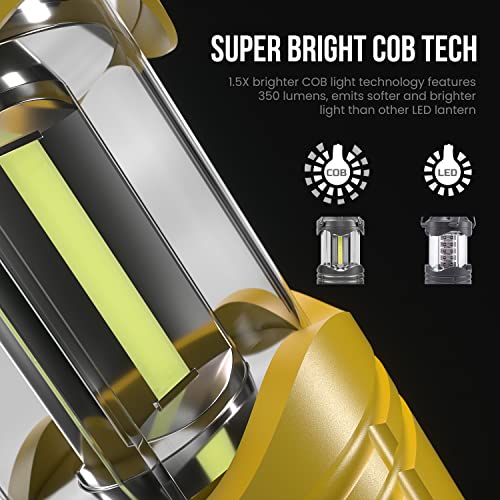 Lichamp LED Camping Lantern 4 Pack, Battery Powered Portable Hanging Light X975