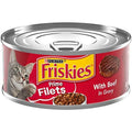 Purina Friskies Gravy Wet Cat Food, Prime Filets With Beef in Gravy , 5.5 oz. Cans, Pack of 24
