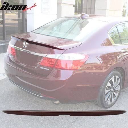 Ikon Motorsports Compatible with 13-16 Accord OE Factory Trunk Spoiler Painted #r548p Basque Red Pearl II, #R548P Basque Red White II - Megean