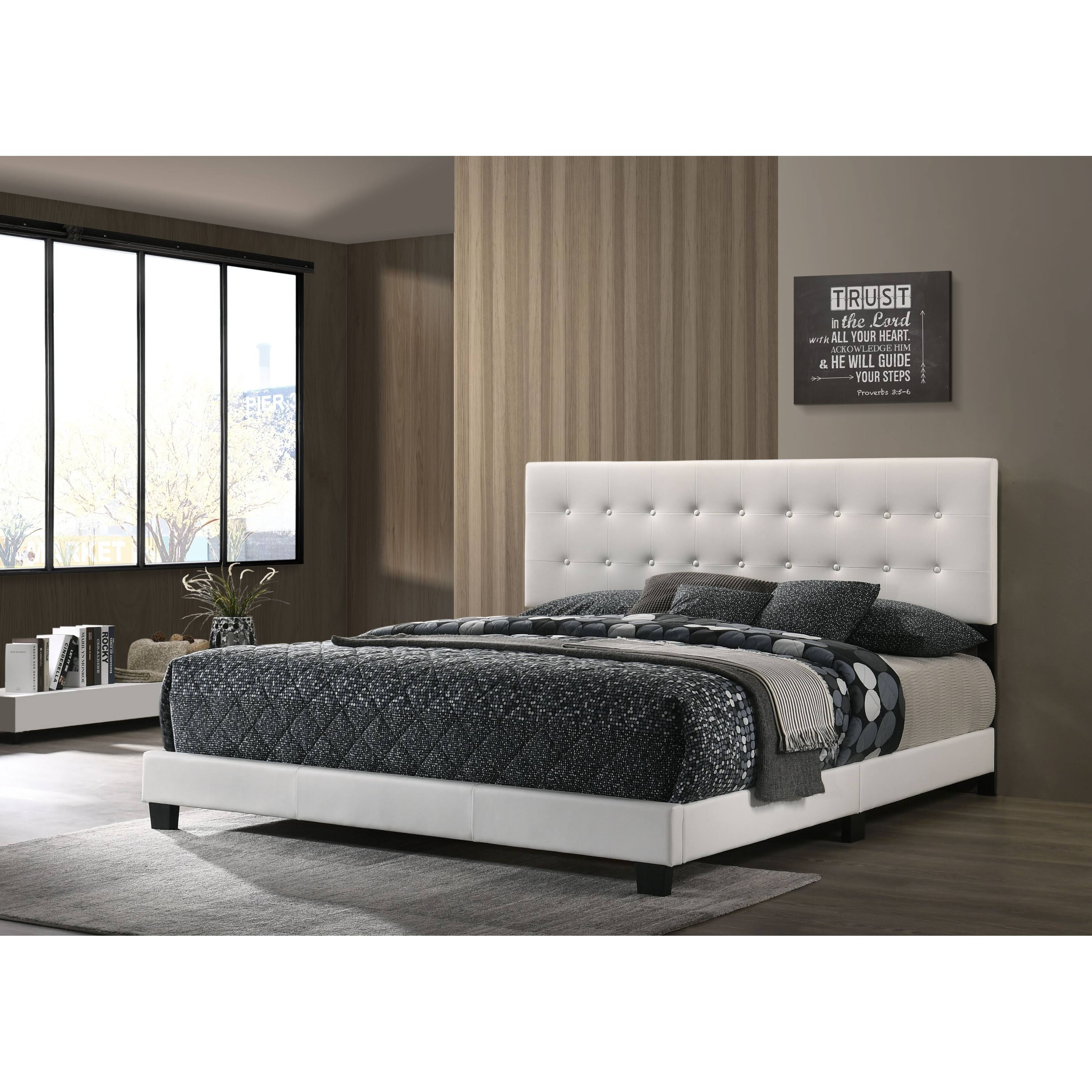 Glory Furniture Caldwell Faux Leather Panel Twin Bed Black G863407
