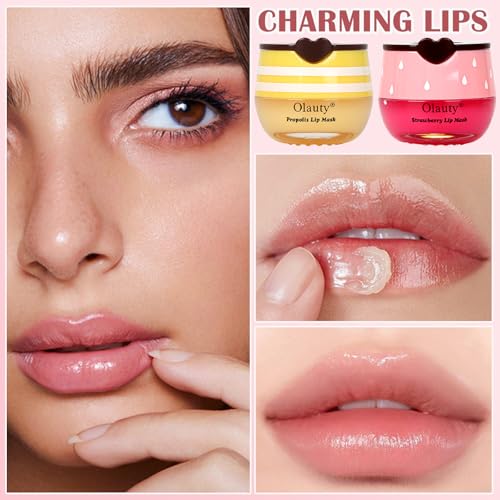 4 PCS Bee Lip Balm Honey Pot Variety Pack Lip Mask P935061