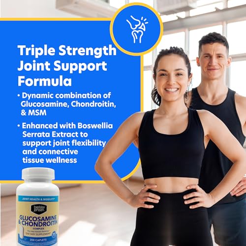 Berkley Jensen Glucosamine Chondroitin MSM Boswellia Complex Triple Strength, 200 Caplets P6366