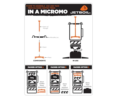 Jetboil Silicone French Press Coffee Maker for Camping Z20420