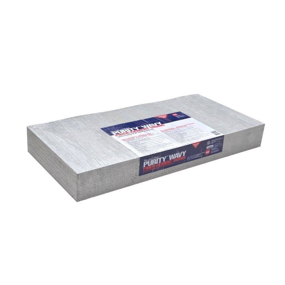 GAF WeatherSide Purity Fiber Cement Wavy Shingle Siding 12x24 in. X468