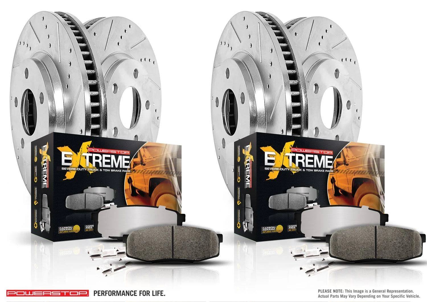 Power Stop K6560-36 Z36 Front & Rear Truck and Tow Brake Kit V7674