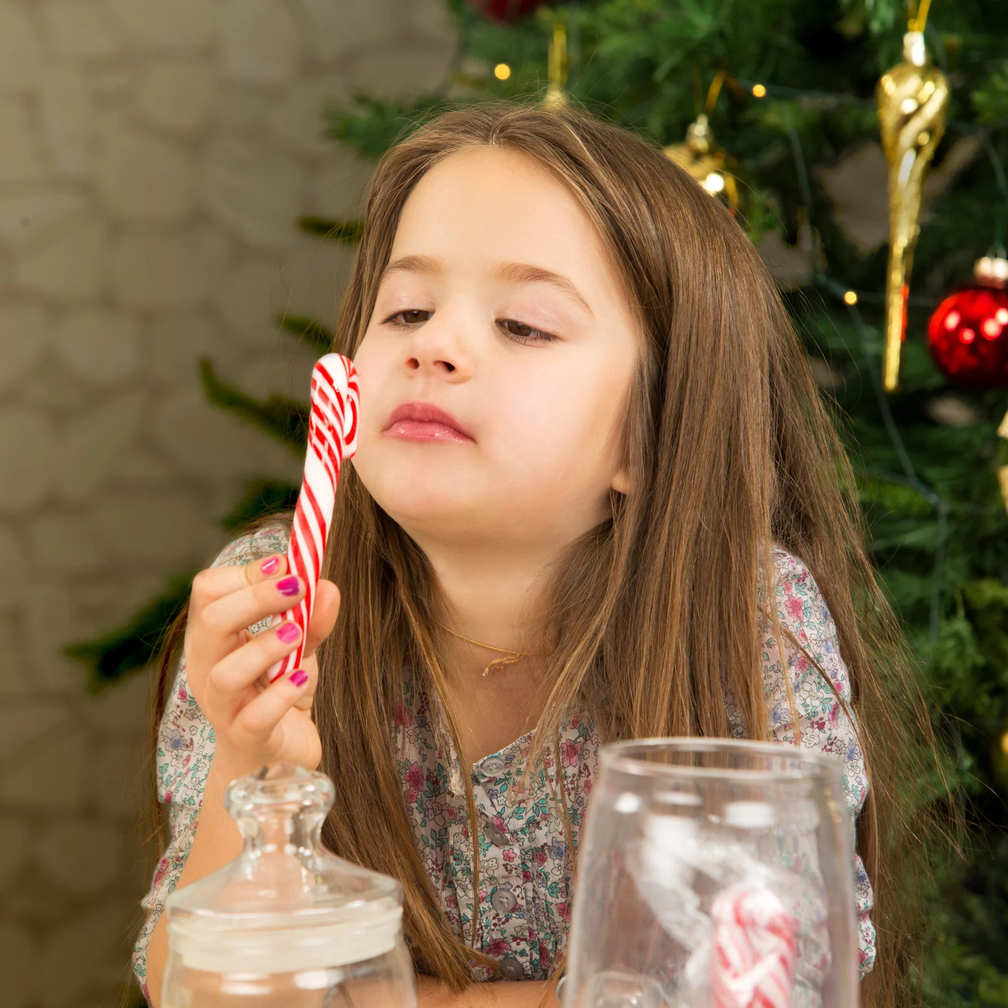 Brach's The Original Peppermint Candy Canes Red & White Classic Hard Candy 12ct with Storage Carrier N46952