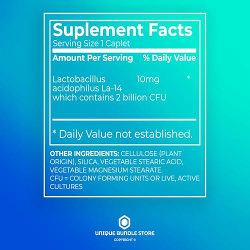 Acidophilus Probiotic 100 Caplets Dietary Supplement with 7 Day Pill Organizer, Pack of 2 K454