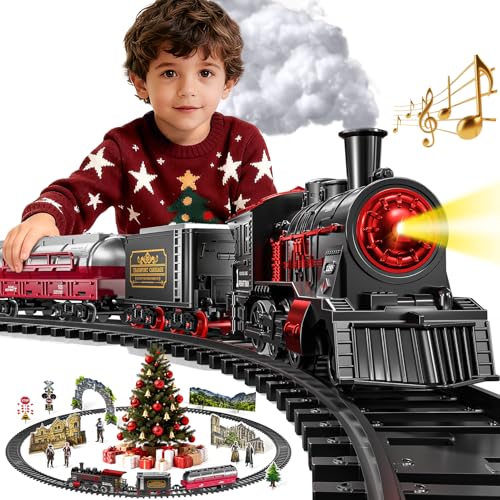 Christmas Train Set with Lights and Sound for Kids Ages 4-8 C174