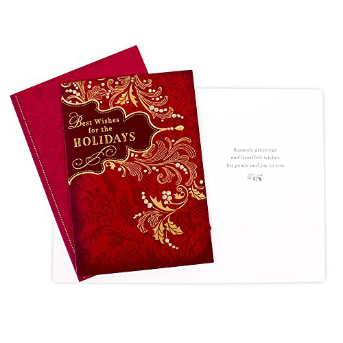 Hallmark Boxed Christmas Cards, Jewel-Tone Floral, 72 Cards with Envelopes H490