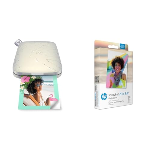 HP Sprocket Portable 2x3 Instant Photo Printer (Luna Pearl) A89391