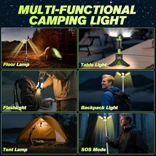 Portable Camping Light 14000mAh Rechargeable Lantern with Magnetic Base Z942