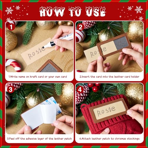 Bone Shaped Dog Christmas Stockings 3 Pack Cable Knit with Name Tag X7669