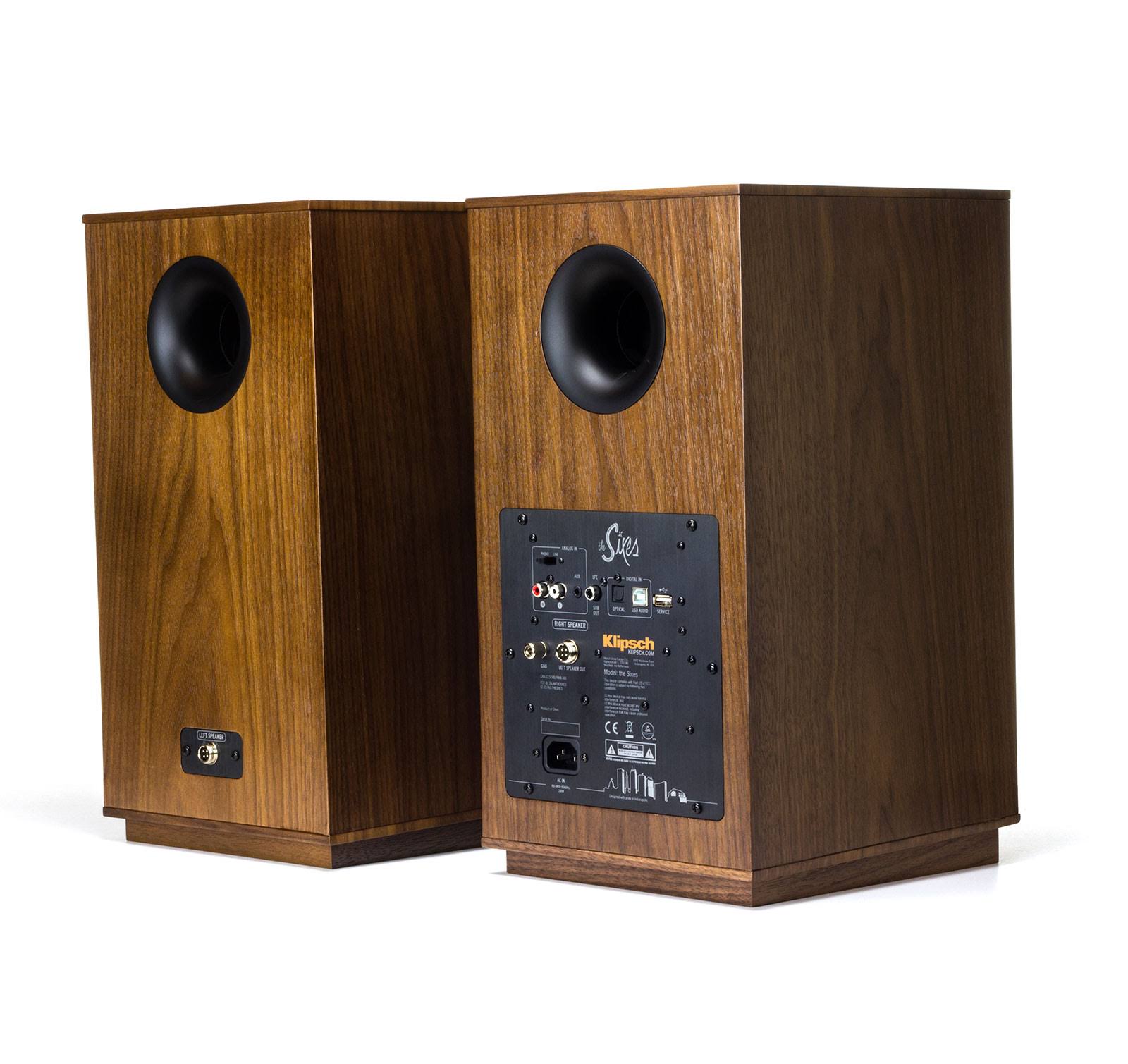 Klipsch The Sixes 2-way Table-top Heritage Wireless Speakers, Walnut Z63962