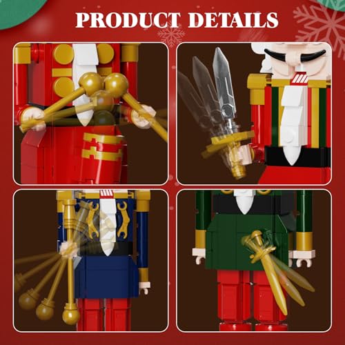 Christmas Nutcracker Building Kits, King and Soldier Sets, 943 PCS E833