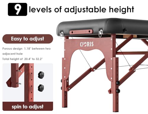CLORIS 84" Portable Massage Table with Carrying Bag Z191211