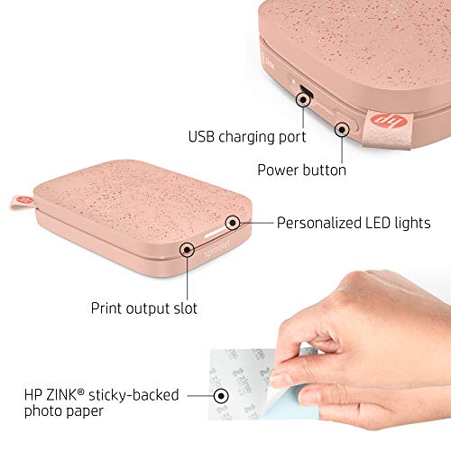 HP Sprocket Portable 2x3 Instant Photo Printer (Luna Pearl) A89391