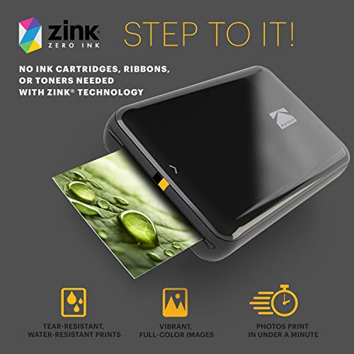 KODAK Step Instant Smartphone Photo Printer - Portable Wireless Zink 2x3" - White G38776