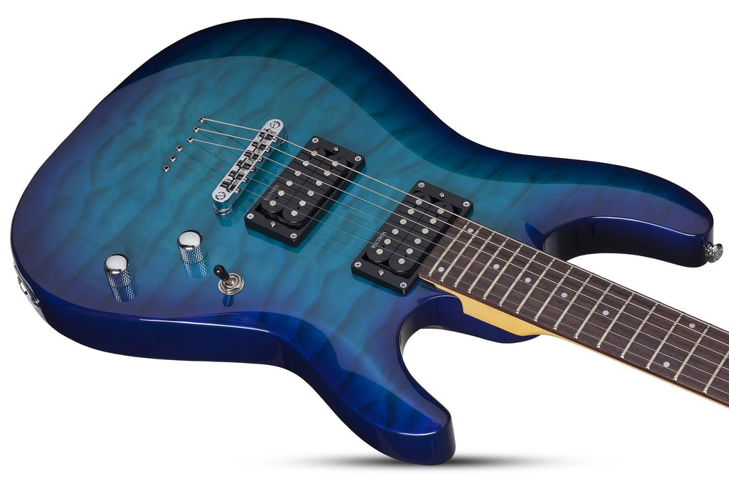 Schecter Guitar Research C-6 Plus Electric Guitar Ocean Blue Burst H82297