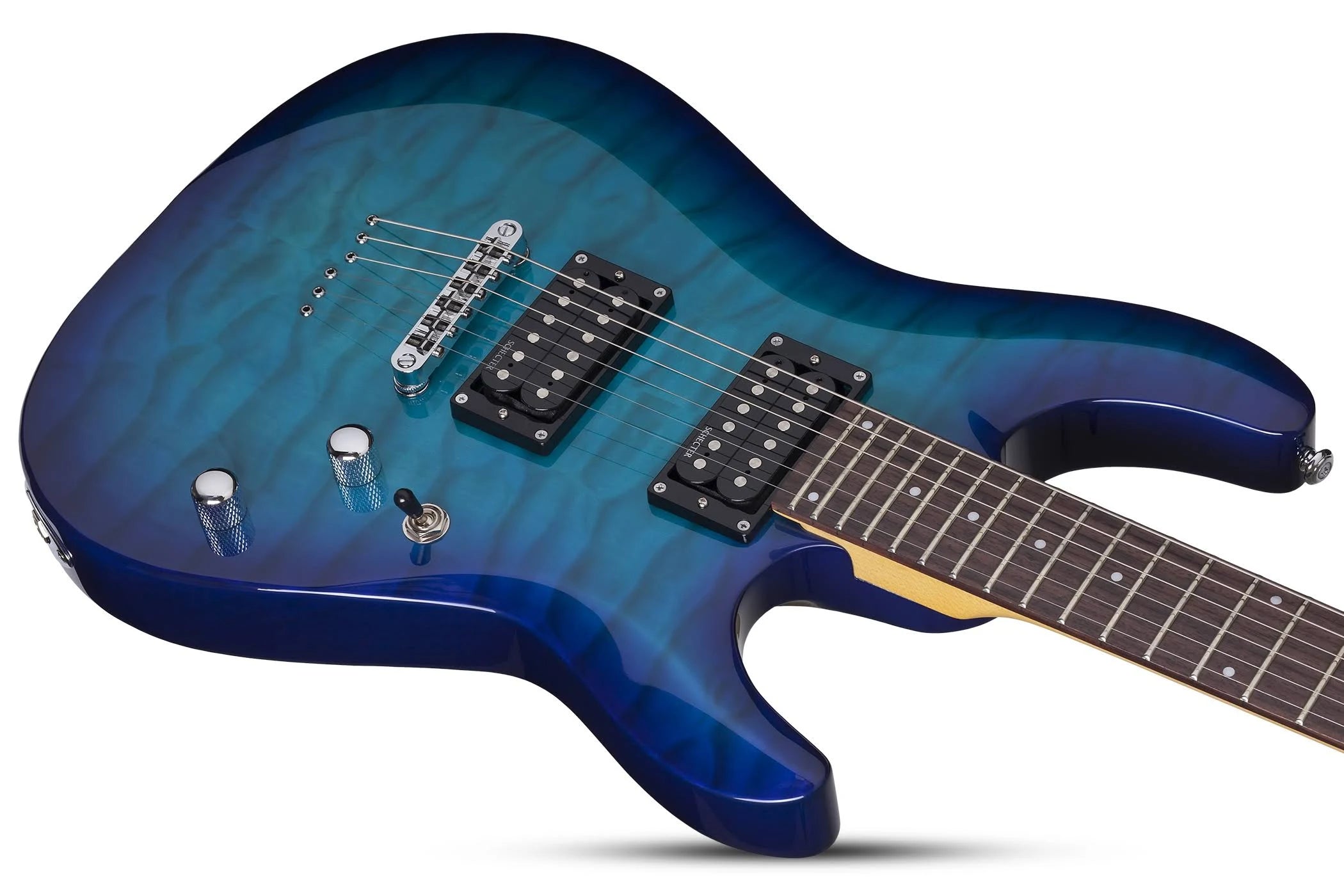 Schecter Guitar Research C-6 Plus Electric Guitar Ocean Blue Burst H82297