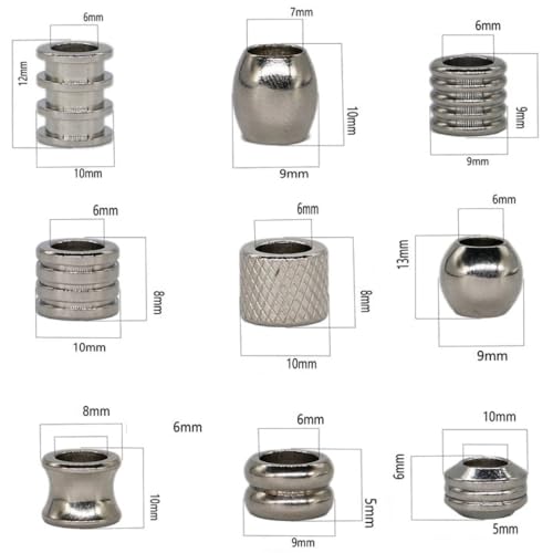 18pcs Stainless Steel Viking Beard Beads for Men L56481