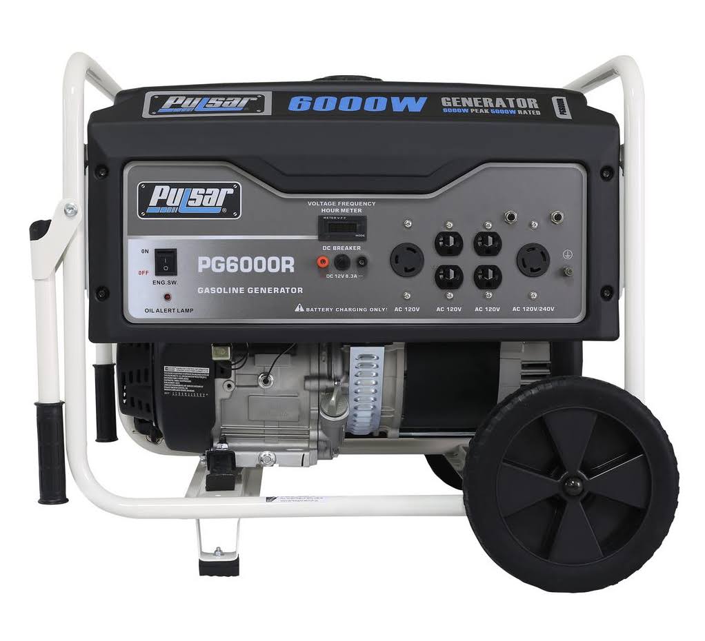 Pulsar 6,000 Peak Watt Gas-Powered Portable Generator N161