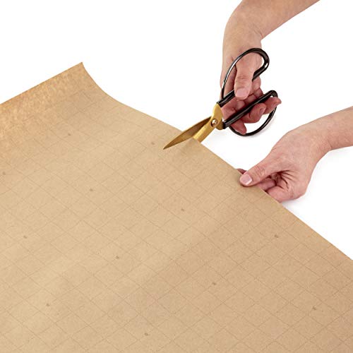 Hallmark Christmas Wrapping Paper Bundle with Cut Lines, Kraft, Red Trucks, 4 Rolls D91100