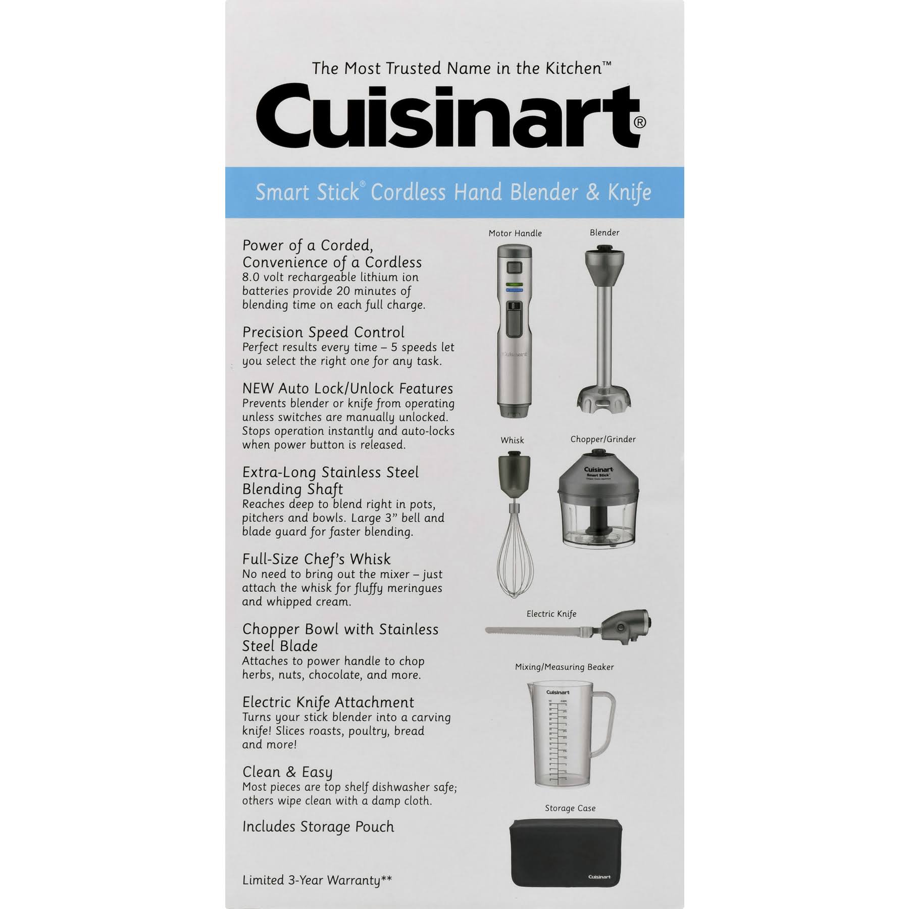 Cuisinart Smart Stick CSB-300 Hand Blender, Stainless Steel N731370