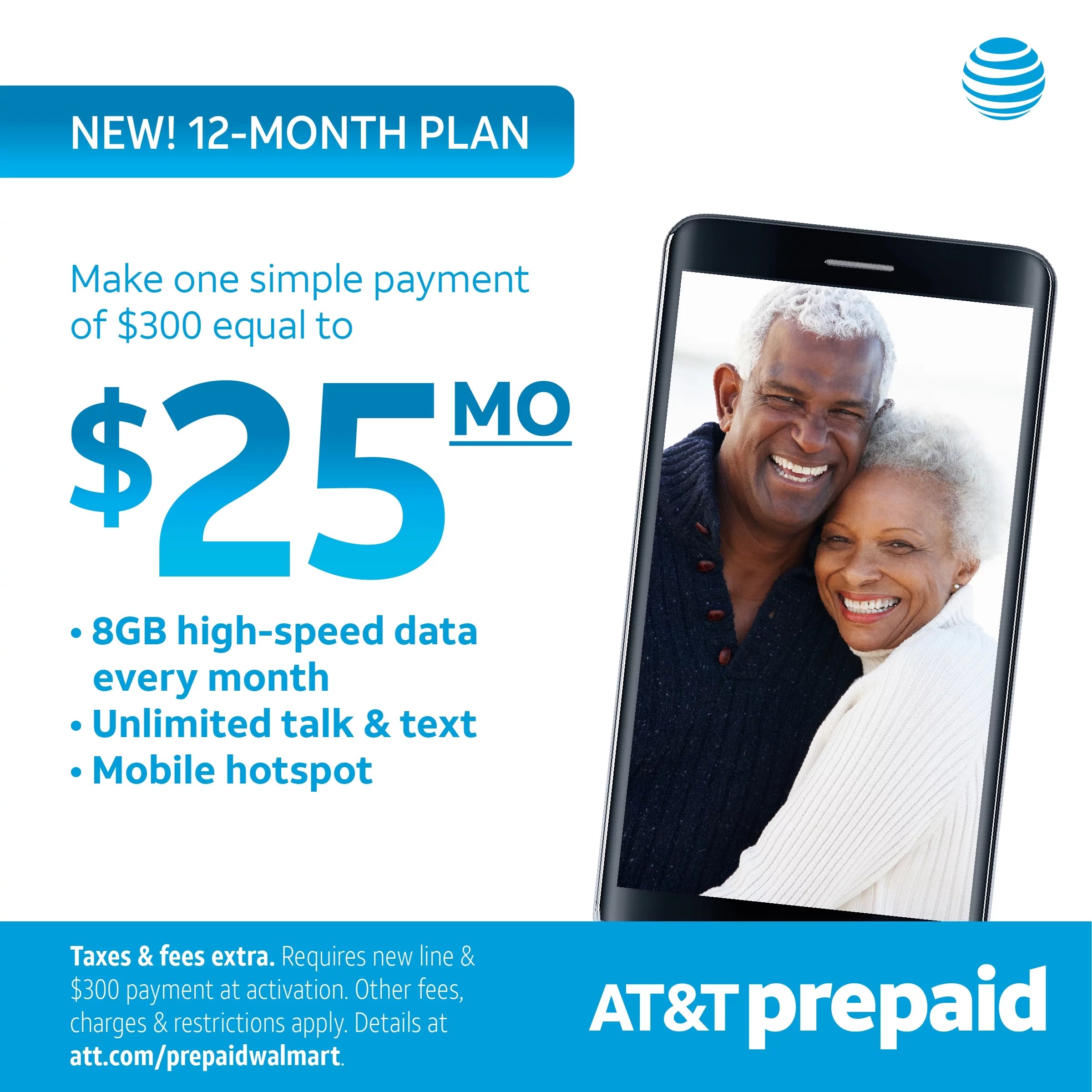 AT&T Calypso 16GB Prepaid Smartphone Chameleon Blue S434